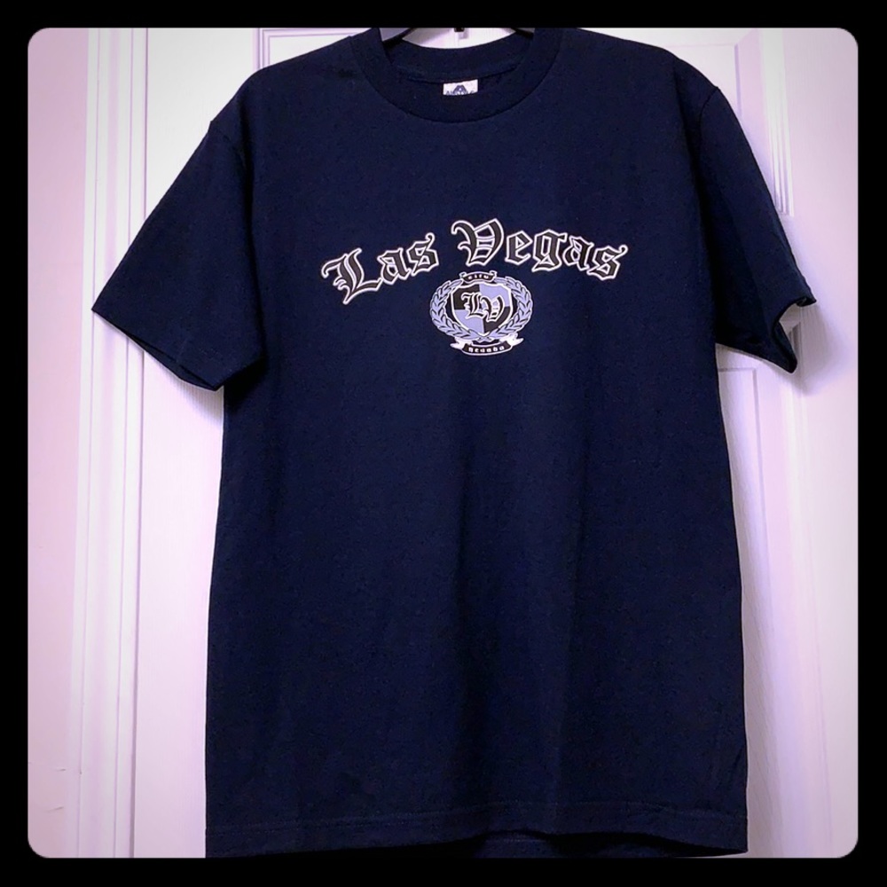 NWOT ALSTYLE Dark Blue “LAS VEGAS” Graphic Tees: M